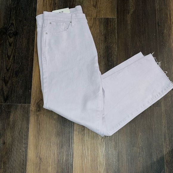 Kensie size 10/30 lilac denim slim fit with raw edge hem NWT - Picture 11 of 14